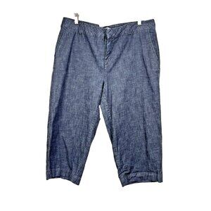 Coldwater Creek Denim Capri‎ Pants Womens Size W 18 Business Casual Teacher Crop